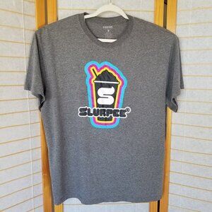 Graphic Tee 7- Eleven Slurpee T-Shirt Gray Easy Costume Short Sleeve Adult XL